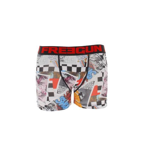 Sous Vêtement Boxer Freegun Boxer Homme En Microfibre Blanc