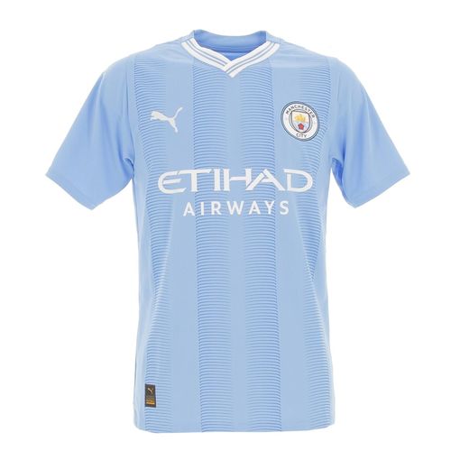 Maillot De Football Puma Mcfc Home Jsy Rep Bleu Ciel