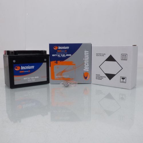 Batterie Tecnium Pour Scooter Honda 250 Cn Helix/Spazio 1988 À 1998 Ytx12-Bs / 12v 10ah Neuf