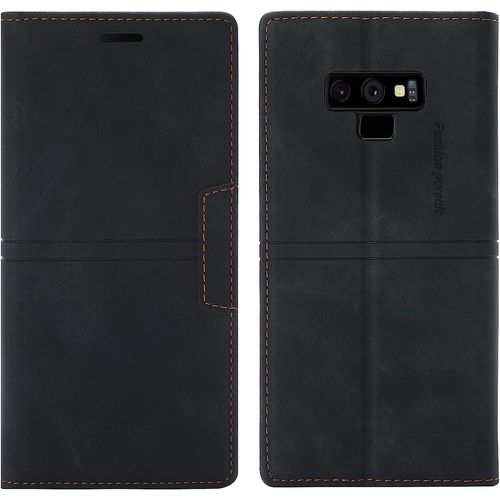 Coque Samsung Galaxy Note 9, Etui Portefeuille Samsung Note 9 [Magntique] Tpu Antichoc Housse Cuir Pour Samsung Note 9 [Fentes Pour Cartes] [Etui Rabat] Flip Case Pour Samsung Note 9 (Noir)