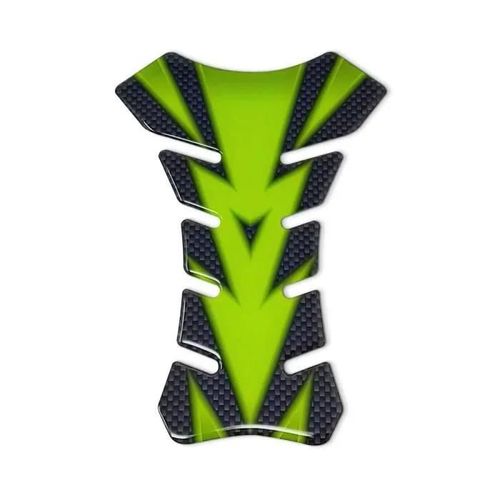 Protection Adhésive 3d Pour Réservoir Moto, Couleur Vert Kawasaki, 19 X 13 Cm