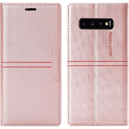Coque Samsung Galaxy S10e, Etui Portefeuille Samsung S10e [Magntique] Tpu Antichoc Housse Cuir Pour Samsung S10e [Fentes Pour Cartes] [Etui Rabat] Flip Case Pour Samsung S10e (Rose)