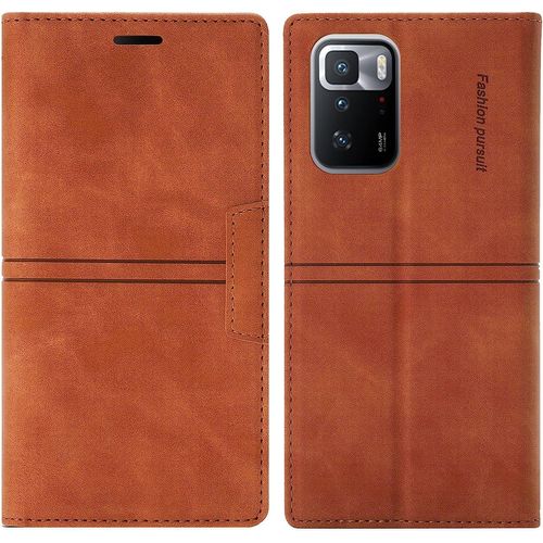 Coque Xiaomi Poco F3/Redmi K40 5g/Redmi K40 Pro 5g/Mi 11i/ Mi 11x/ Mi 11x Pro 5g, Protection Etui [Magntique] Tpu Housse Cuir En Cuir Pu [Etui Rabat] [Pochette De Portefeuille] (Brun)