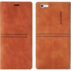 Coque Iphone 6s Plus/6 Plus, Etui Iphone 6s Plus/6 Plus (5,5 Pouces) [Magntique] Tpu Antichoc Housse Cuir En Cuir Pu [Fentes Pour Cartes] [Etui Rabat] [Pochette De Portefeuille] (Brun)