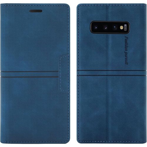 Coque Samsung Galaxy S10e, Etui Portefeuille Samsung S10e [Magntique] Tpu Antichoc Housse Cuir Pour Samsung S10e [Fentes Pour Cartes] [Etui Rabat] Flip Case Pour Samsung S10e (Bleu)