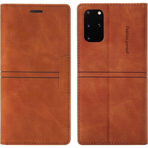 Coque Samsung Galaxy S20, Etui Portefeuille Samsung S20 [Magntique] Tpu Antichoc Housse Cuir Pour Samsung S20 [Fentes Pour Cartes] [Etui Rabat] Flip Case Flip Case Cover Samsung S20 (Brun)