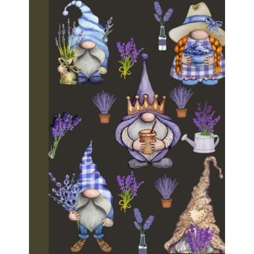 College Ruled Blank Lined Composition Notebook |Little Cute Lavender Gnomes Perfect Exercise Book For Taking Notes Seasonal Christmas Gift For School, ... Senior | 120 Pages 8.5"X11" Unique Cover