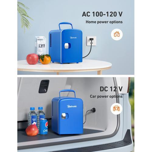 Mini Frigo de Chambre 15 litres 12V/220V Petit Frigo Cosmetique, Mini  Réfrigérateur Voiture Portable, Glacière Électrique, Fonction Chaud/Froid