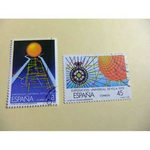 31 Espagne 1988 / Expo. Expo Universelle De Sevilla 92 / Edifil 2939 / 2940 Fu Yvert 2553 / 2554 Fu