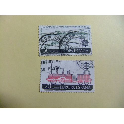 31 Espagne 1988 / Europe 88 - Transports Et Communications / Edifil 2949 / 2950 Fu Yvert 2563 / 2564 Fu