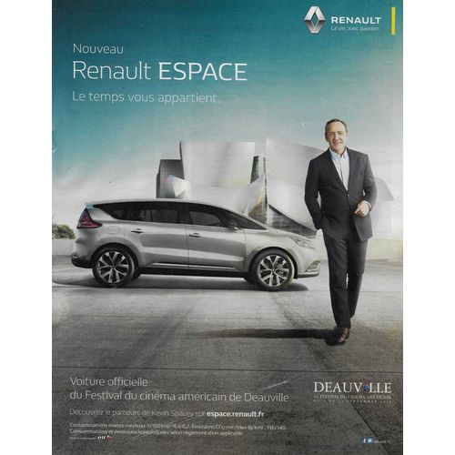 Publicité Papier - Voiture Renault Espace De 2015