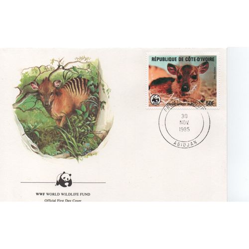 Côte D' Ivoire Timbres Animaux En Voie De Disparition 1985 4 Fdc