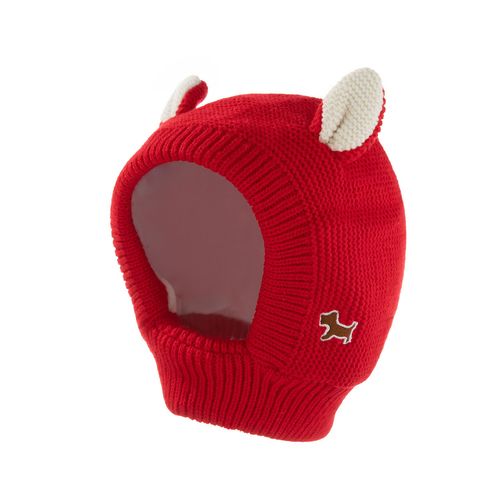 Pull Pour Enfants Bonnet Tricoté Bébé Couleur Unie Épaissie Bonnet Écharpe Tricotée (Rouge)