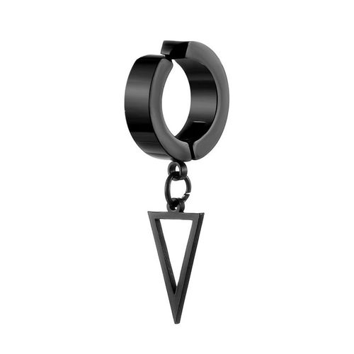 Boucles D'oreilles Unisexes En Acier Inoxydable Punk Homme Noir,1 Pièce,Pendentifs À Breloques Géométriques,Boucles D'oreilles Gothique Pour Femmes