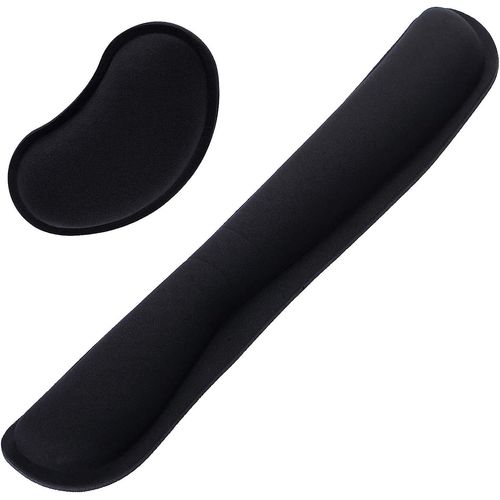 Repose-poignet pour clavier et repose-poignet pour souris en gel, repose-poignet ergonomique, kit de repose-poignet pour clavier et souris antidérapant, accessoires informatiques (43 x 8,5 x 2 cm)