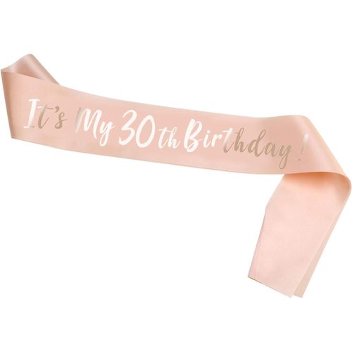 Ceinture De 30e Anniversaire En Or Rose, C'est Mon 30e Anniversaire En Satin Pour 30 Ans, Cadeau D'anniversaire, Accessoires De Décoration D'anniversaire Pour Femme