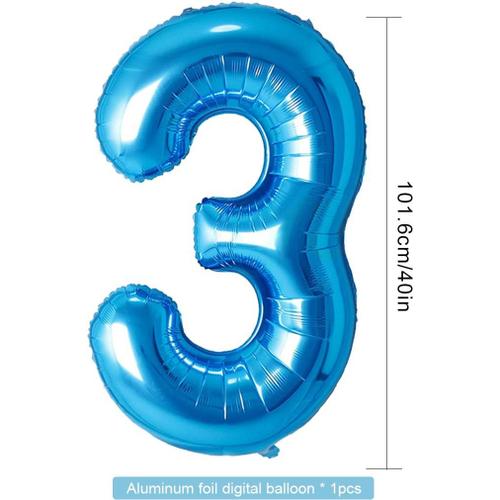 Ballon joyeux anniversaire, bannière joyeux anniversaire, avec 2 ballons en  aluminium, 4 ballons confettis, 6 ballons de fête en latex, pour la  décoration de fête d'anniversaire, bleu