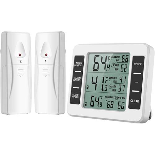 Pour réfrigérateur congélateur thermomètre LCD avec enregistrement