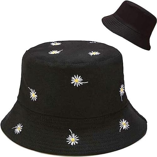 Chapeau Seau Réversible Chapeau De Soleil De Pêche Pour Femmes Filles ? Daisy Black