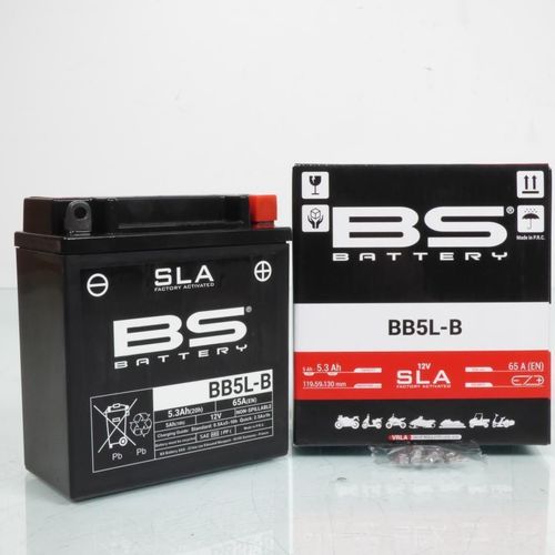 Batterie Sla Bs Battery Pour Scooter Peugeot 50 Buxy - Etrier Ajp 1994 À 1997 Yb5l-B / 12v 1.6ah Neuf