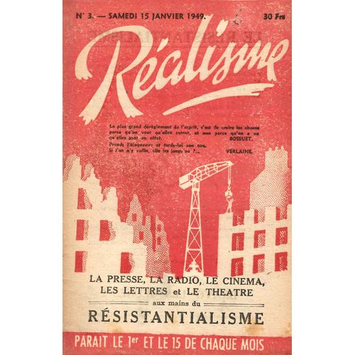 Réalisme Numéro 3 Du 15/01/1949