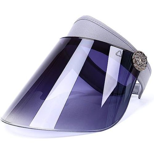 Femmes Hommes Visière Casquette Anti-Uv Chapeau Extérieur Bonnet Chapeau De Soleil Voyage Cyclisme Plage Pare-Soleil Vide Visière, Gris