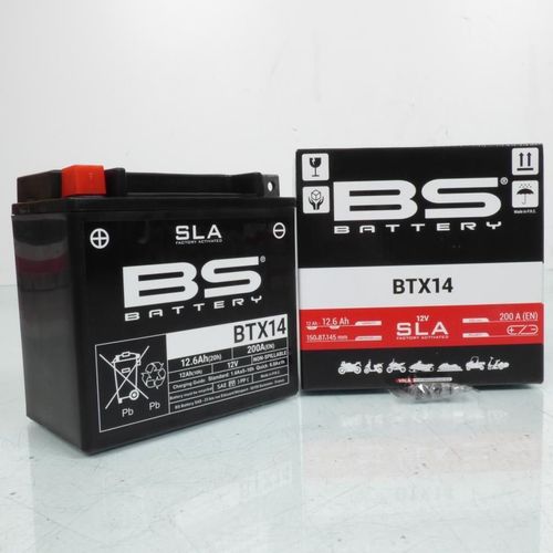 Batterie Sla Bs Battery Pour Moto Hyosung 650 Gt Comet R/S 2004 À 2006 Ytx14-Bs / 12v 12ah Neuf