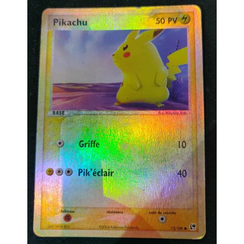 Pokemon Pikachu 72 / 100 Ex Tempete De Sable Reverse