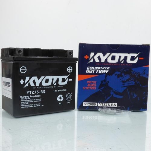 Batterie Kyoto Pour Moto Yamaha 125 Ybr 2007 À 2013 Ytz7s-Bs / 12v 6ah Neuf