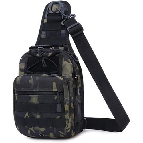 Sac à bandoulière tactique militaire Molle sac à bandoulière sac à dos multifonction pour hommes pour la chasse sportive, camouflage