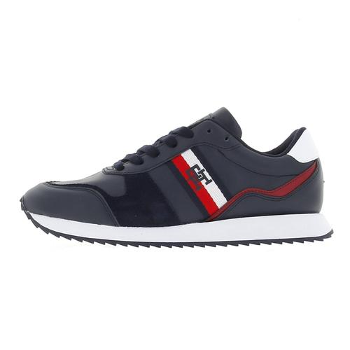 Chaussures Basses Cuir Ou Simili Tommy Hilfiger Runner Evo Leather Bleu Marine - 40