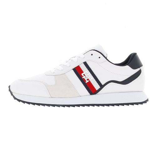 Chaussures Basses Cuir Ou Simili Tommy Hilfiger Runner Evo Leather Blanc