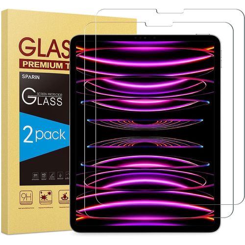 Verre Trempé Compatible Avec Ipad Air 5 2022 Et Ipad Air 4 2020, Ipad Pro 11 2021/2020, 2 Pièces Protection Écran Pour Ipad 5ème Génération, Haute Définition