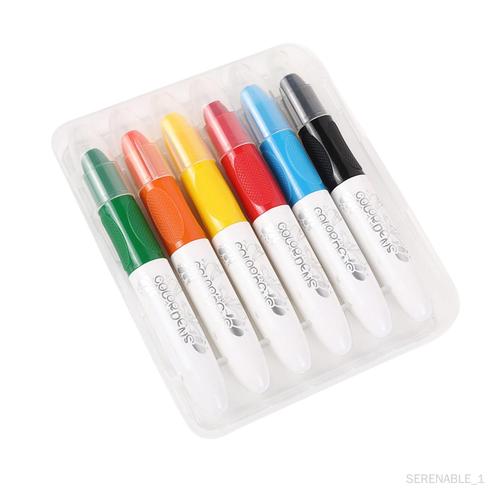 6x Stylos À Craie Pour Cheveux, Crayons De Peinture Pour Le Corps Et Le