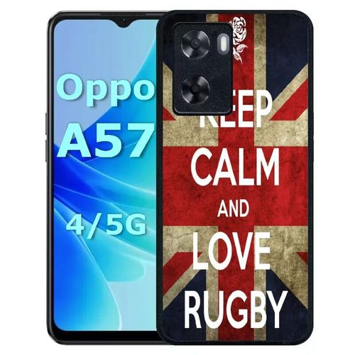 Coque Pour Oppo A57 - Rugby England - Silicone - Noir