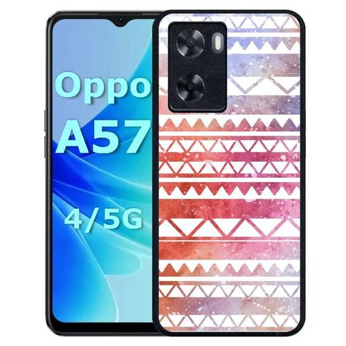 Coque Pour Oppo A57 - Gomtrie Design Color - Silicone - Noir