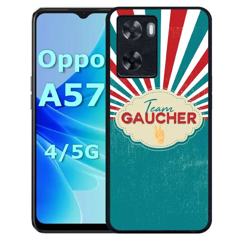 Coque Pour Oppo A57 - Team Gauchers - Silicone - Noir