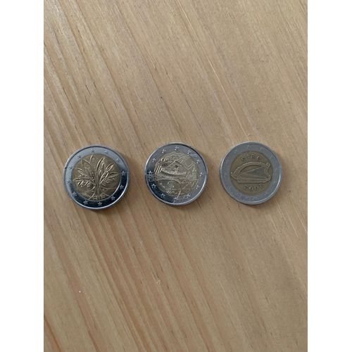 Vend Lot De 3 Pièces De 2 Euros Jo 2024 Eire 2002 Et Arbre De Vie 2022