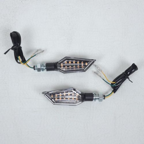 Paire De Clignotant Séquentiel Led 12v Return Noir Chaft Pour Moto Yamaha In1102