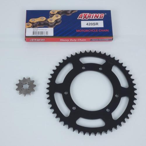 Kit Chaîne Axring Pour Moto Aprilia 50 Rx Racing 2006 À 2013 11x53 Pas 420 Alésage 105mm Neuf