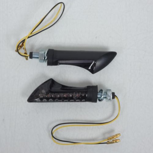 Paire De Clignotant Led Mission Noir Fumé 12v Chaft Pour Moto In172