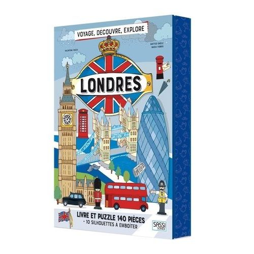 Londres - Livre Et Puzzle 140 Pièces + 10 Silhouettes À Emboîter