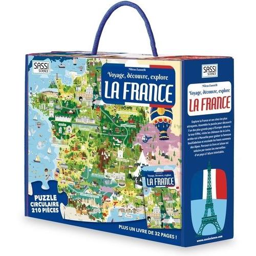 Voyage Decouvre, Explore La France - Avec 1 Puzzle Circulaire De 210 Pièces