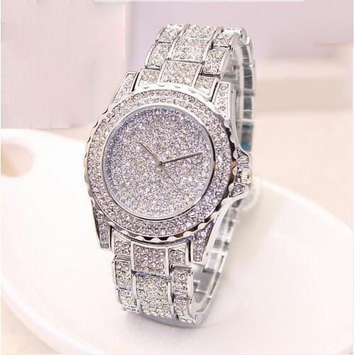 Montre avec diamant hot sale