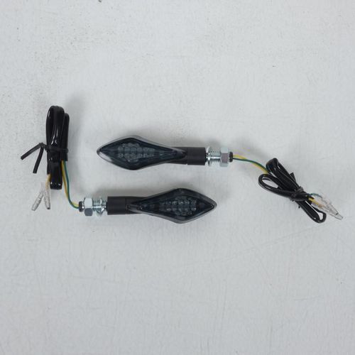 Paire De Clignotant Led 12v Hunter Noir Mat Fumé Chaft Pour Moto In201