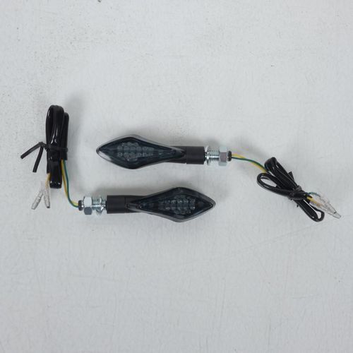 Paire De Clignotant Led Hunter Noir Mat Fumé Chaft Pour Moto Suzuki In201