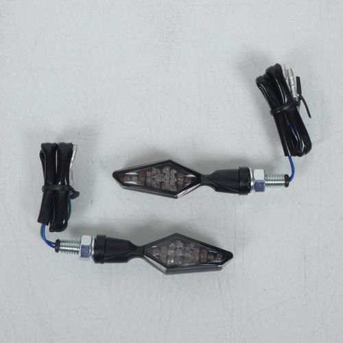 Paire De Clignotant Led 12v Draft Noir Fumé Chaft Pour Moto In581