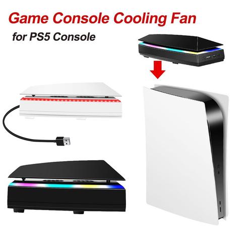 Convient pour Religions hôtes de jeu RVB pour console PS5 hôte externe lecteur  CD version numérique ventilateur de refroidissement universel accessoires  de dissipateur thermique