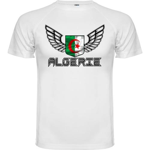 T-Shirt Algérie | Tee Shirt Impression Théme Algérie "Les Ailes De Algerie" | Tshirt Homme Aux Couleurs Du Drapeaux Algérien !!! - Du S Au Xxl