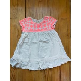 Robe D¿Été Zara Girls Écrue À Motifs Rose Orangé 4 Ans